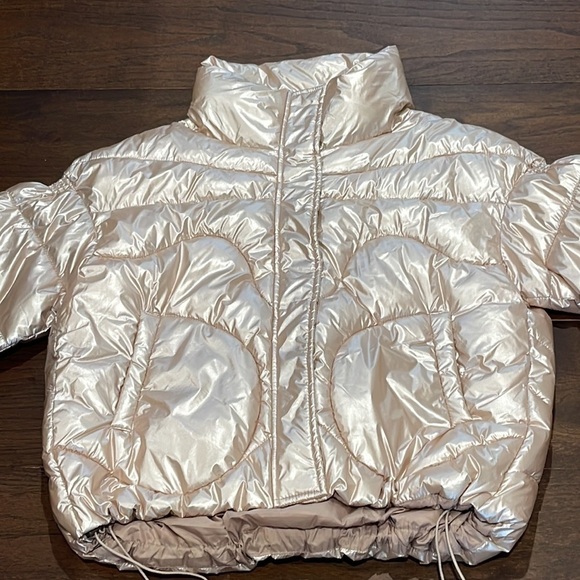 ATTRAIT Paris Pink/Cream Women’s Puffer Size Large - Picture 2 of 4